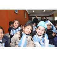 Festejos por el Día de la Bandera con los niños de Jardín